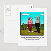 Hilarische Golf Humor Briefkaart (Voorkant / Achterkant)