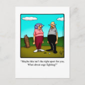 Hilarische Golf Humor Briefkaart (Voorkant)