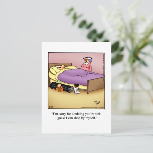 Hilarische Golf Humor Briefkaart (Staand voorkant)