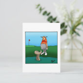 Hilarische Golf Humor Briefkaart (Staand voorkant)