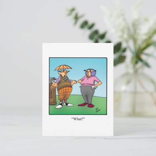 Hilarische Golf Humor Briefkaart (Staand voorkant)