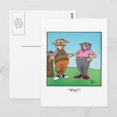 Hilarische Golf Humor Briefkaart (Voorkant / Achterkant)