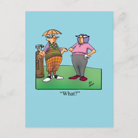 Hilarische Golf Humor Briefkaart (Voorkant)