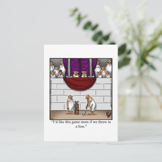 Hilarische Golf Humor Briefkaart (Staand voorkant)