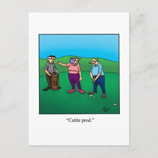 Hilarische Golf Humor Briefkaart (Voorkant)