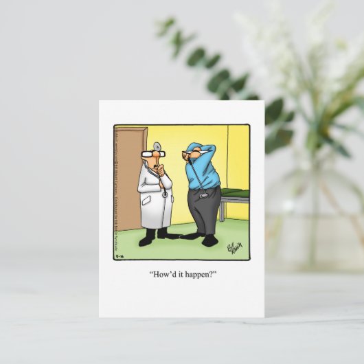 Hilarische Golf Humor Briefkaart (Staand voorkant)