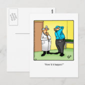 Hilarische Golf Humor Briefkaart (Voorkant / Achterkant)