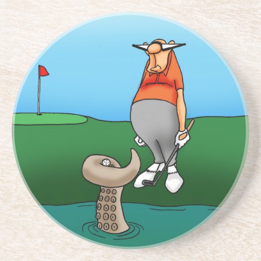 Hilarische Golf Humor Onderzetter Gift (Voorkant)
