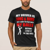 Hilarische golfslogan t-shirt (Voorkant)