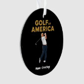 Hilarische Grappige Golf van Amerika Meme Trump Pu Ornament (voorkant)