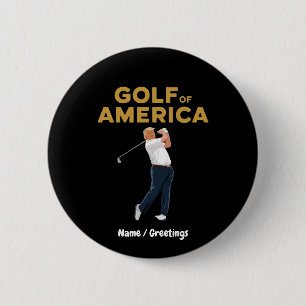 Hilarische Grappige Golf van Amerika Meme Trump Pu Ronde Button 5,7 Cm