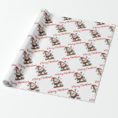 Hilarische Grille Santa Handgetekend Inpakpapier (Uitgerold)