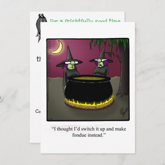 Hilarische Halloween Humor Party Uitnodigingen (Voorkant / Achterkant)