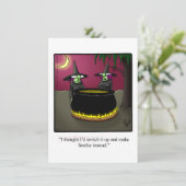 Hilarische Halloween Humor Party Uitnodigingen (Staand voorkant)