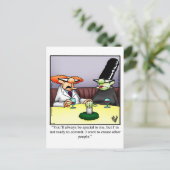 Hilarische Halloween Humor Post Kaart (Staand voorkant)