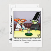 Hilarische Halloween Humor Post Kaart (Voorkant / Achterkant)