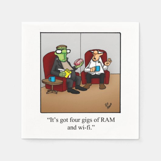 Hilarische Halloween Party servetten (Voorkant)