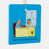 Hilarische Humor Kerst Keramisch Ornament (Rechts)