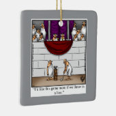 Hilarische Humor Kerst Keramisch Ornament (Rechts)