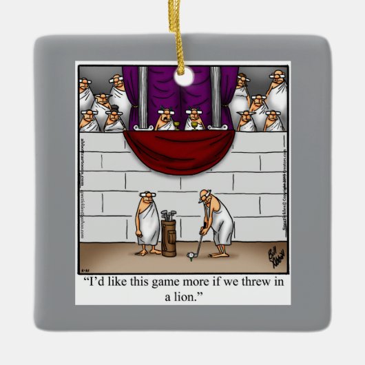 Hilarische Humor Kerst Keramisch Ornament (Voorkant)