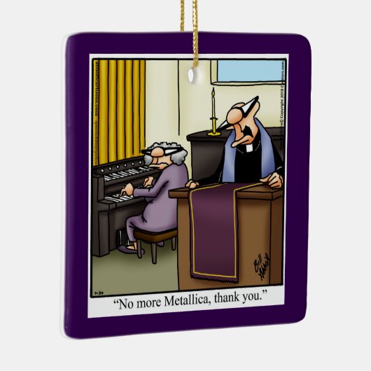 Hilarische Humor Kerst Keramisch Ornament (Rechts)