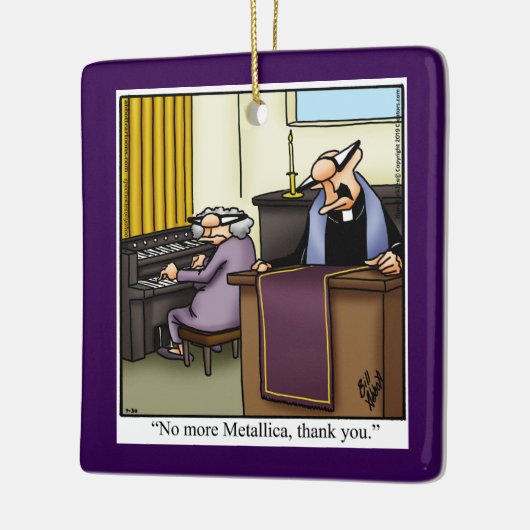 Hilarische Humor Kerst Keramisch Ornament (Links)