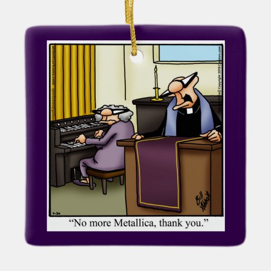 Hilarische Humor Kerst Keramisch Ornament (Voorkant)