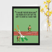 Hilarische Ierse verjaardag Kaart (Gele Bloem)