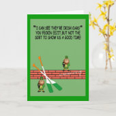 Hilarische Ierse verjaardag Kaart (Gele Bloem)