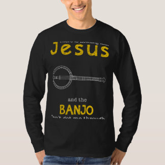 Hilarische Jesus & Banjo Slogan T-shirt Inspirer