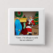 Hilarische Kerstman Humor Button (Voorkant)