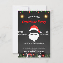 Hilarische Kerstman Uitnodiging Feestelijk & Fun