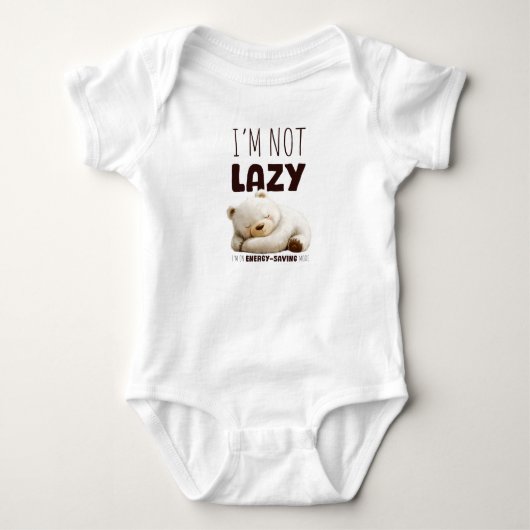 Hilarische Lazy Little Beer Bericht Romper (Voorkant)