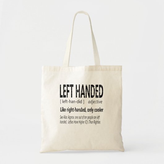 Hilarische linkshandige definitie linkshandige men tote bag (Voorkant)