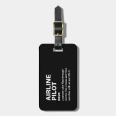 Hilarische Luchtvaartpilootdefinitie Bagagelabel (Voorkant verticaal)