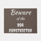 Hilarische Pas op voor de Boa Constrictor Waarschu Deurmat (Voorkant)