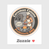 Hilarische Prehistorische BBQ Pret Sticker (Vel)
