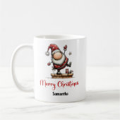 Hilarische Santa Mok met de Hand Getekend (Links)