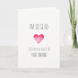Hilarische sarcastisch snurken Valentijnse kaart