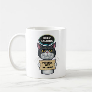 Hilarische Schattigee Tuxedo Kitty Cat Koffiemok