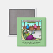 Hilarische schepsel zwarte lagune magneet (Voorkant / Achterkant)