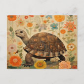 Hilarische schildpad briefkaart (Voorkant)