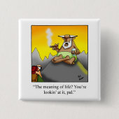 Hilarische Sigaar Humor Button Gift (Voorkant)