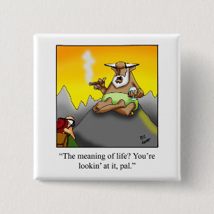 Hilarische Sigaar Humor Button Gift
