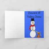 Hilarische sneeuwman kerst Kaarten---Frosty Feestdagen Kaart (Binnen)