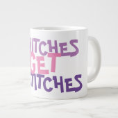 Hilarische Snitches Get Stitches Meme Grote Koffiekop (Voorkant rechts)