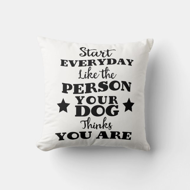 Hilarische spreuk over huisdierhond kussen (Voorkant)