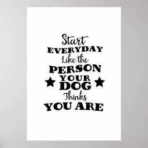 Hilarische spreuk over huisdierhond poster