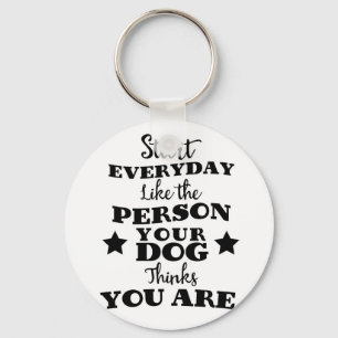 Hilarische spreuk over huisdierhond sleutelhanger