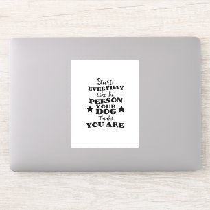 Hilarische spreuk over huisdierhond sticker